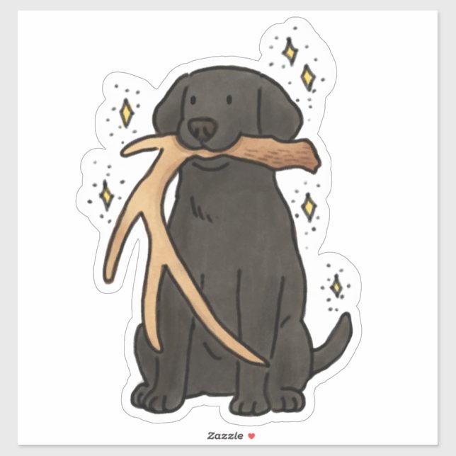 Black Labrador Retriever Hunting Car Decal (Sheet)