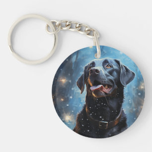 Black Labrador Retriever Key Ring