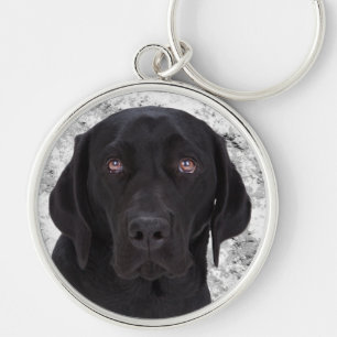 Black Labrador Retriever Key Ring