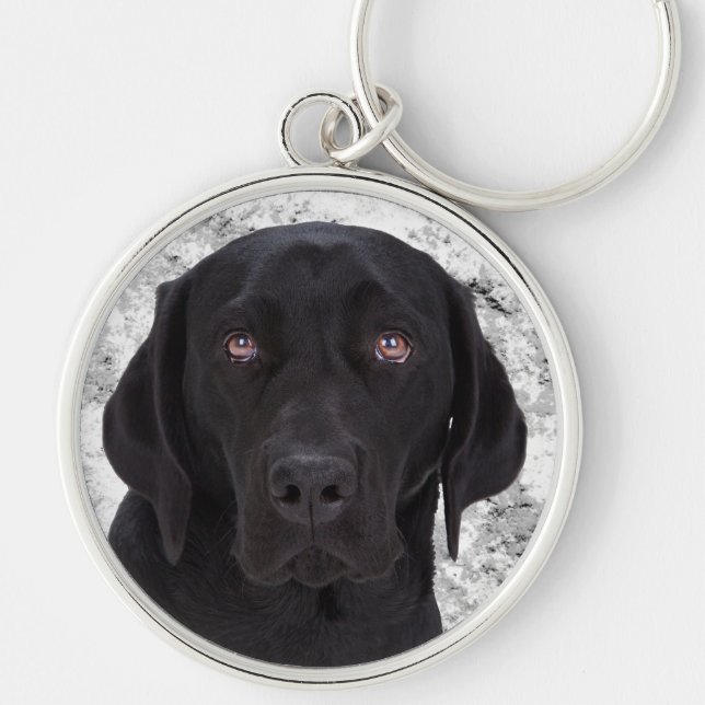 Black Labrador Retriever Key Ring (Front)
