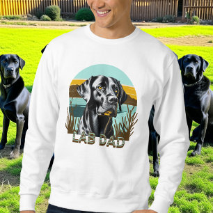 Black Labrador Retriever Lab Dad Sweatshirt