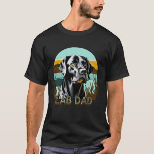 Black Labrador Retriever Lab Dad T-Shirt