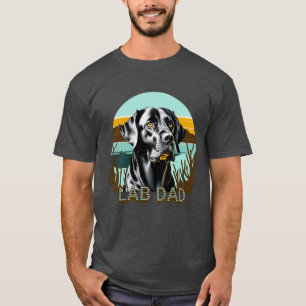 Black Labrador Retriever   Lab Dad T-Shirt