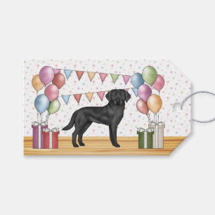Black Labrador Retriever Lab Dog Colourful Birthda Gift Tags