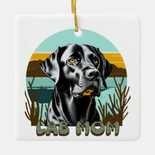 Black Labrador Retriever Lab Mum Ceramic Ornament