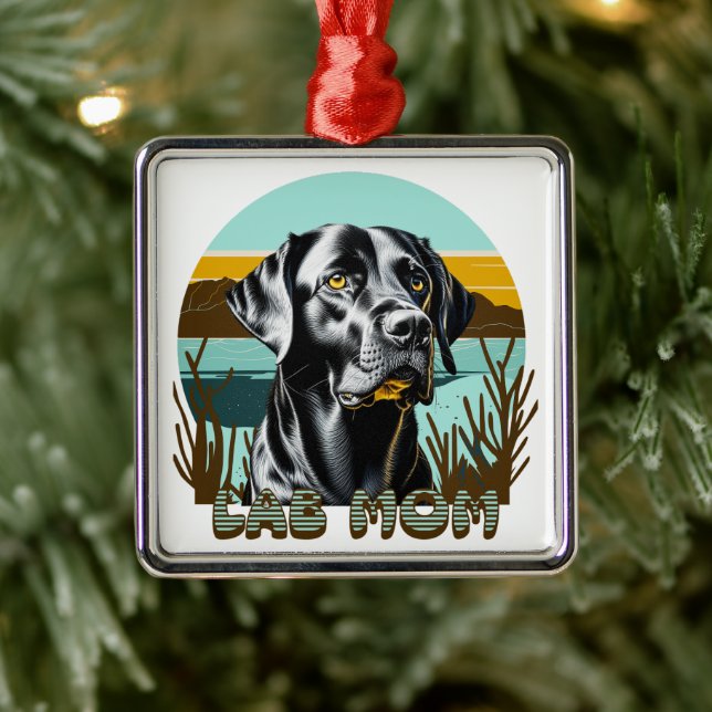 Black Labrador Retriever | Lab Mum Metal Tree Decoration (Tree)