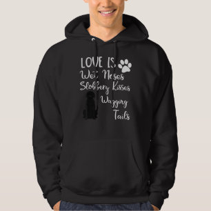 Black Labrador Retriever Love My Dog Saying Quotes Hoodie