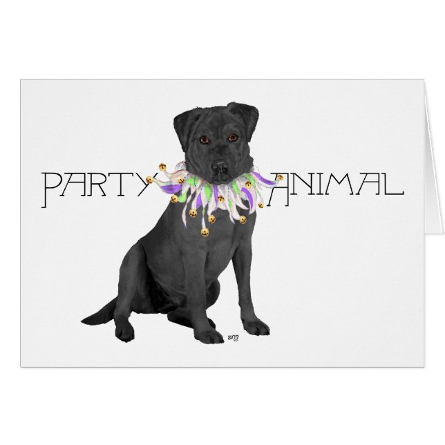 Black Labrador Retriever Party (Front Horizontal)