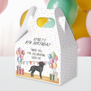 Black Labrador Retriever Pastel Birthday Thank You Favour Box
