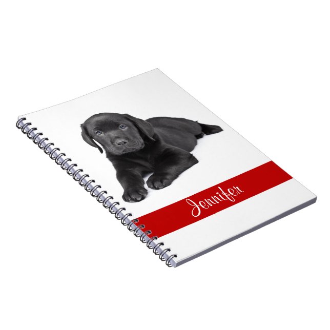Black Labrador Retriever Personalised Notebook (Right Side)
