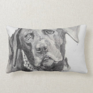 Black Labrador Retriever Pillow