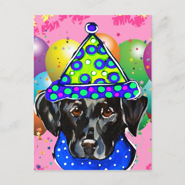 Black Labrador Retriever Postcard (Front)