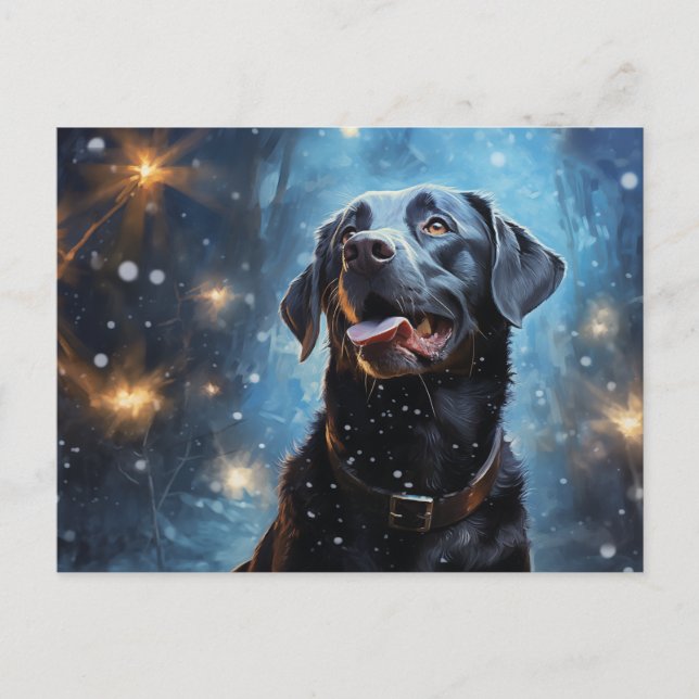 Black Labrador Retriever Postcard (Front)