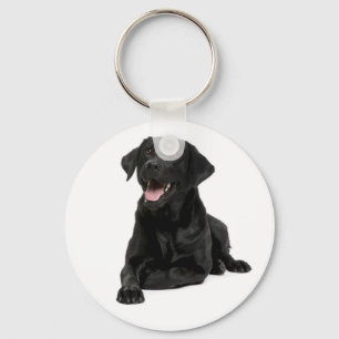 Black Labrador Retriever Puppy Dog Keychain