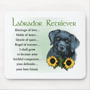 Black Labrador Retriever Puppy Gifts Mouse Pad