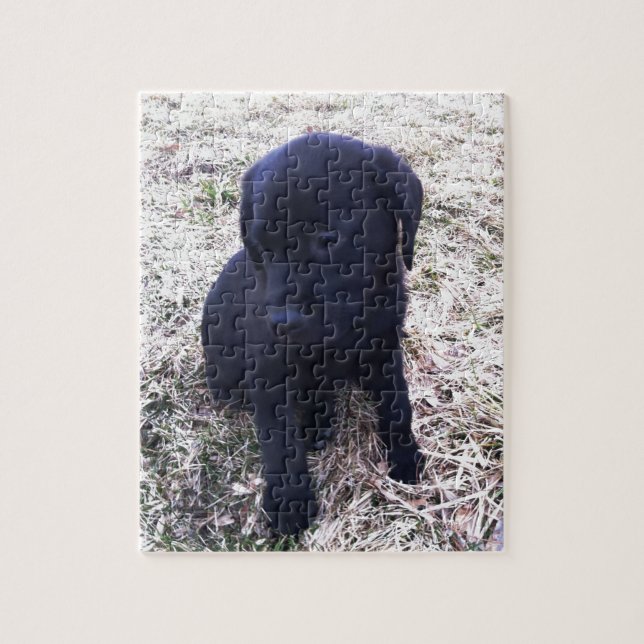 Black Labrador Retriever Puppy Jigsaw Puzzle (Vertical)
