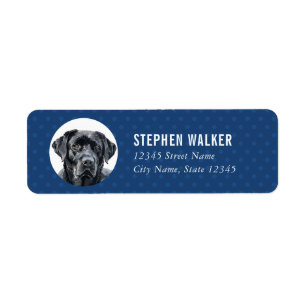 Black Labrador Retriever Return Address Labels