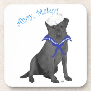 Black Labrador Retriever Sailor Coaster