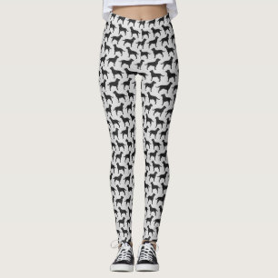 Black Labrador Retriever Silhouettes Pattern Leggings