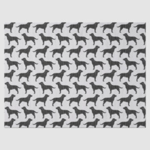 Black Labrador Retriever Silhouettes Pattern Tissue Paper