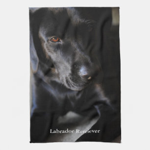 Black Labrador Retriever Tea Towel