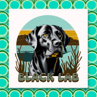 Black Labrador Retriever Vintage Text