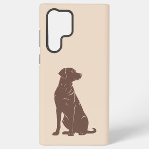 Black labrador silhouette illustration samsung galaxy case