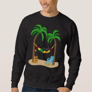 Black Labrador Sleeping In The Hammock Sweatshirt