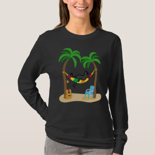 Black Labrador Sleeping In The Hammock T-Shirt