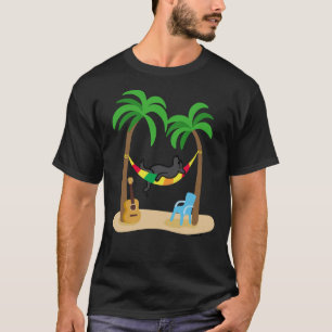 Black Labrador Sleeping In The Hammock T-Shirt