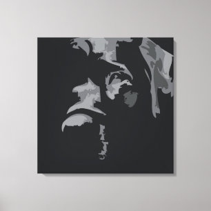 Black Labrador Soulful Eyes Canvas Print