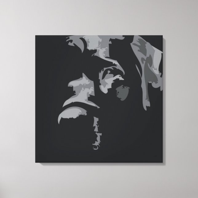 Black Labrador Soulful Eyes Canvas Print (Front)