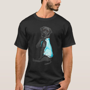 Black Labrador Tattoos I Love Dad Sitting Gift Fat T-Shirt