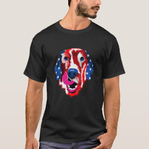 Black Labrador Usa American Flag Yellow Lab 4th Of T-Shirt