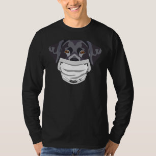 Black Labrador Wearing A Face Mask T-Shirt