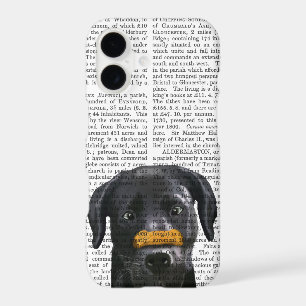 Black Labrador With Bone on Nose