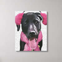 Black Labrador With Ear Muffs