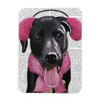 Black Labrador With Ear Muffs