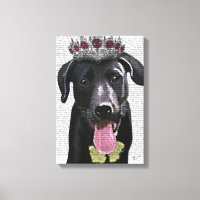 Black Labrador With Tiara