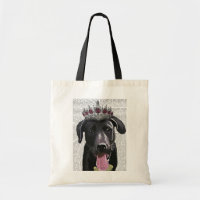 Black Labrador With Tiara