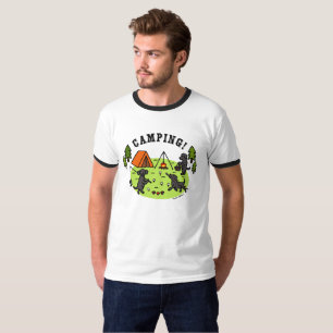 Black Labradors Camping Tshirt