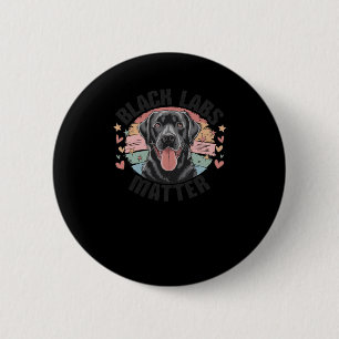 Black Labs Funny Labrador Graphic Tee Sticker 6 Cm Round Badge