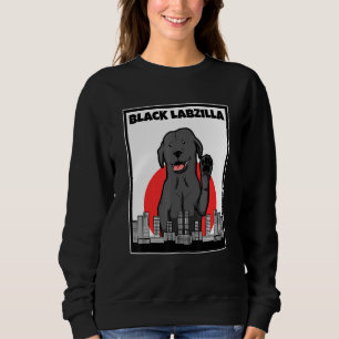 Black Labzilla Lab Labrador Retriever Dogs Trendy Sweatshirt