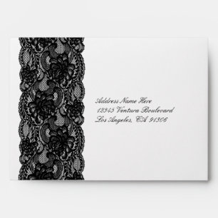Black lace and Ivory Envelopes