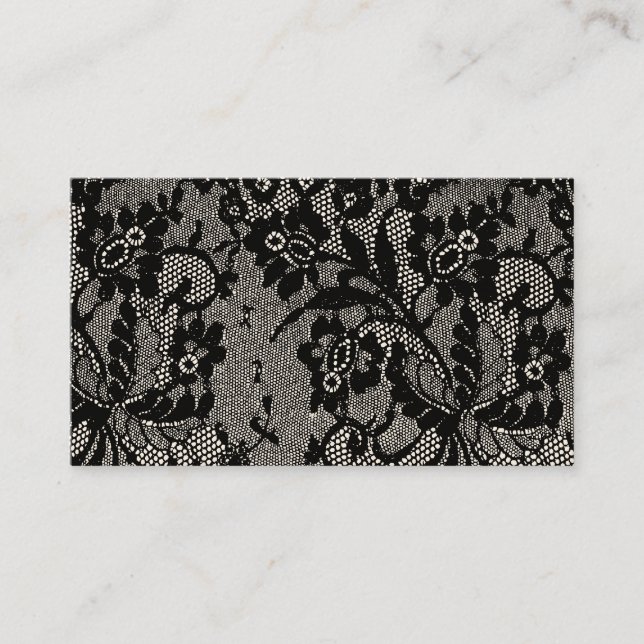 Black Lace Business Card (Front)