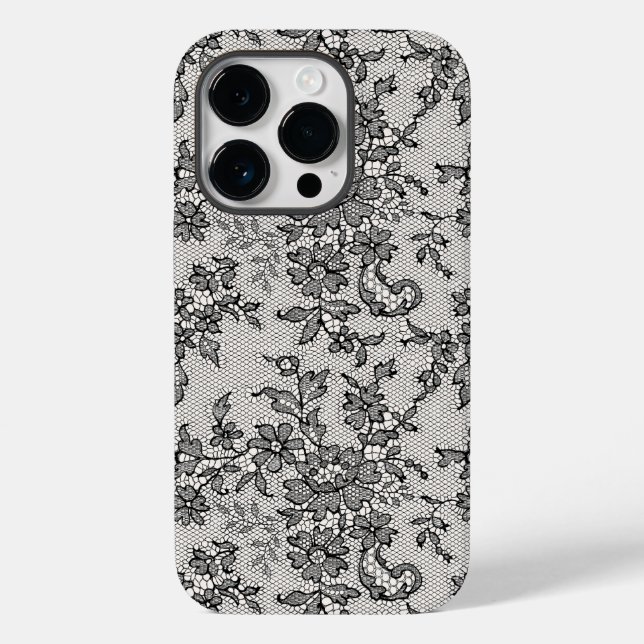 Black Lace Case-Mate iPhone Case (Back)