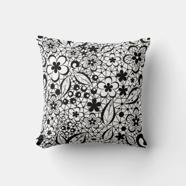 Black lace cushion (Front)