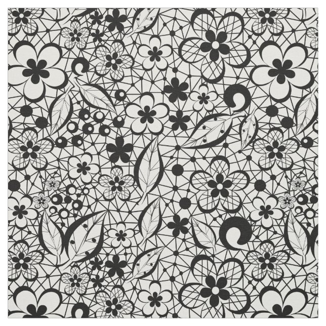Black lace fabric (Swatch)