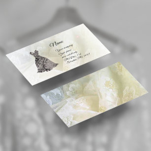 Black Lace Gown Business Card
