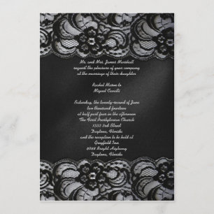 Black Lace Invitation